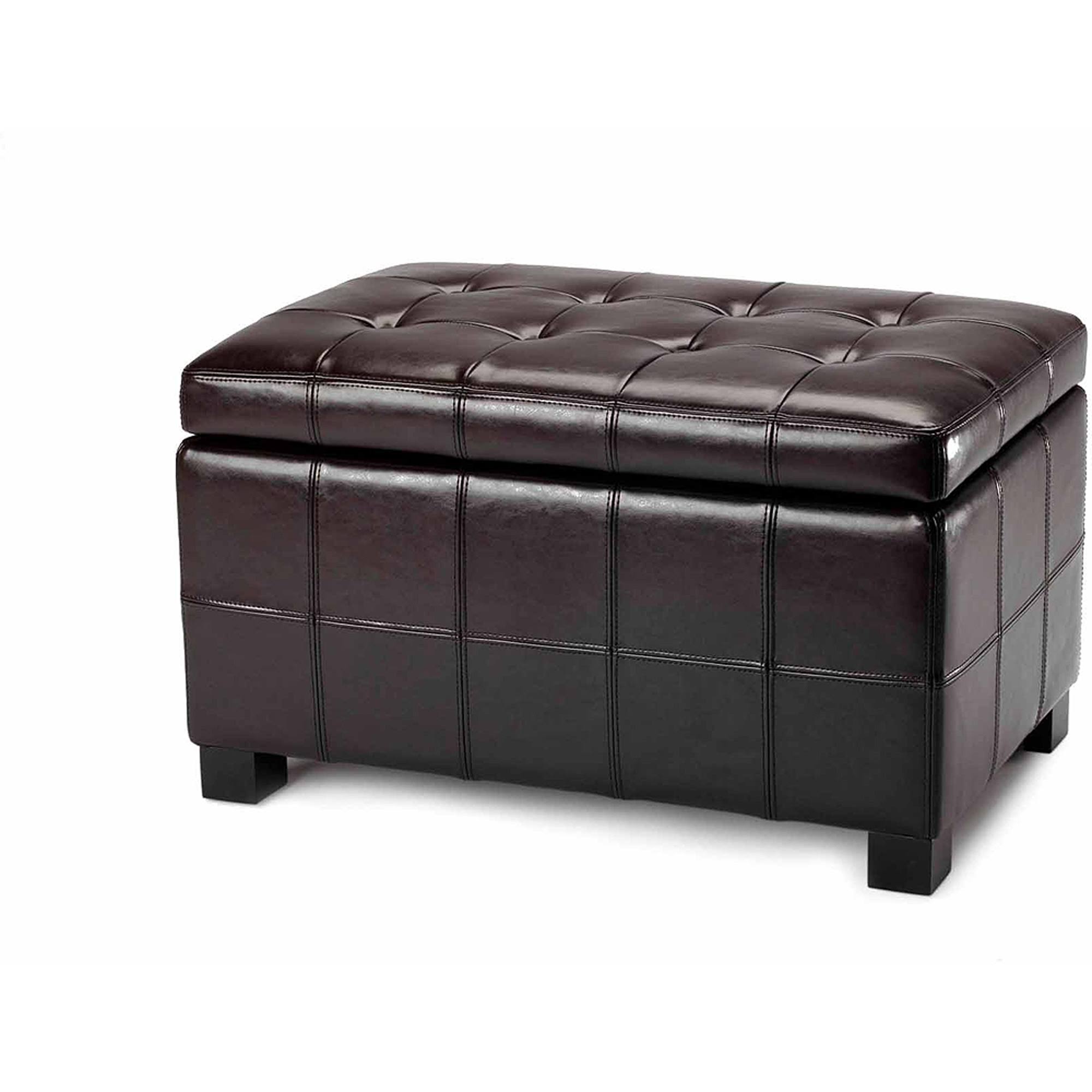 Rustic Flip Top Tufted Storage Bench, Brown G674