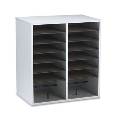 16 Compartments Adjustable Shelves Literature Organizer G64778