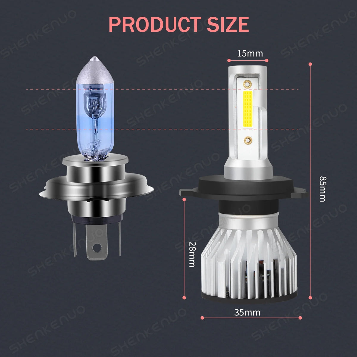 H4 High&Low Beam H11 Fog Light LED Headlight Bulbs 4pcs B96667
