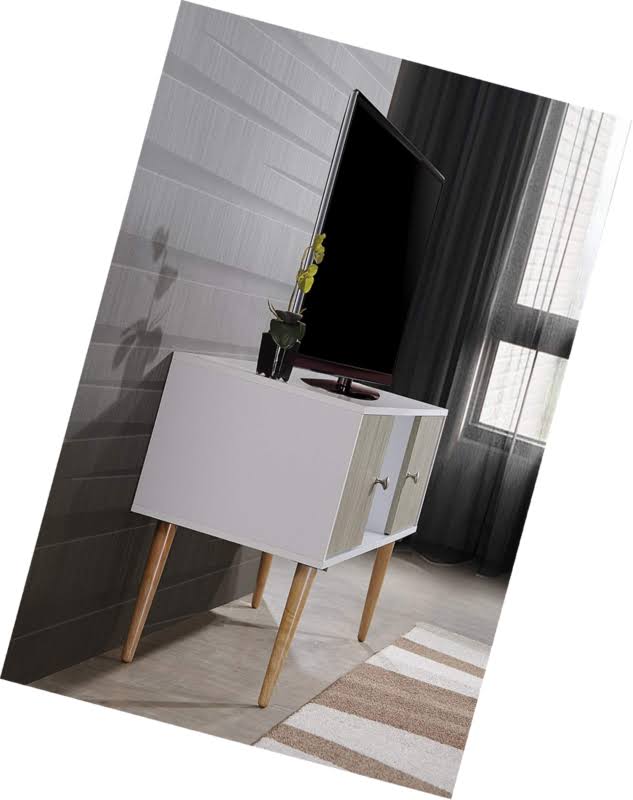 White/Grey Retro Entertainment Unit L595
