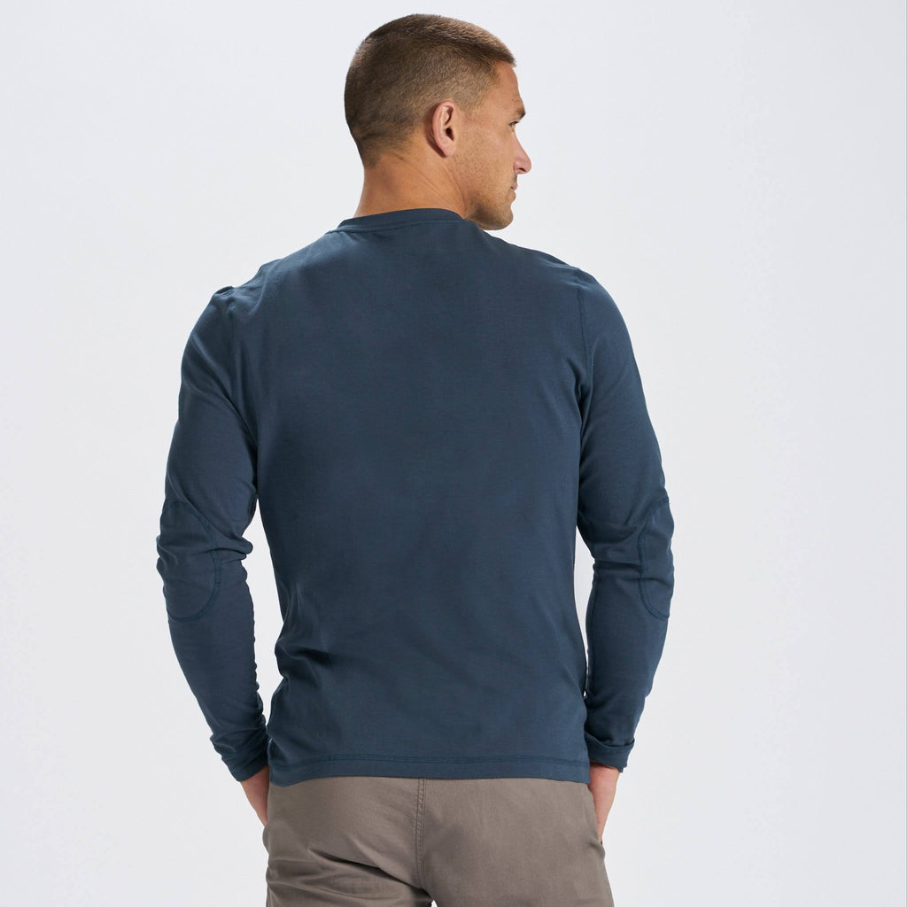 Long-Sleeve Henley - Large / Indigo J36162