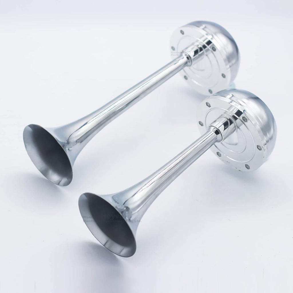 12V Stainless Steel Dual Trumpet Train Horn Kit U567584