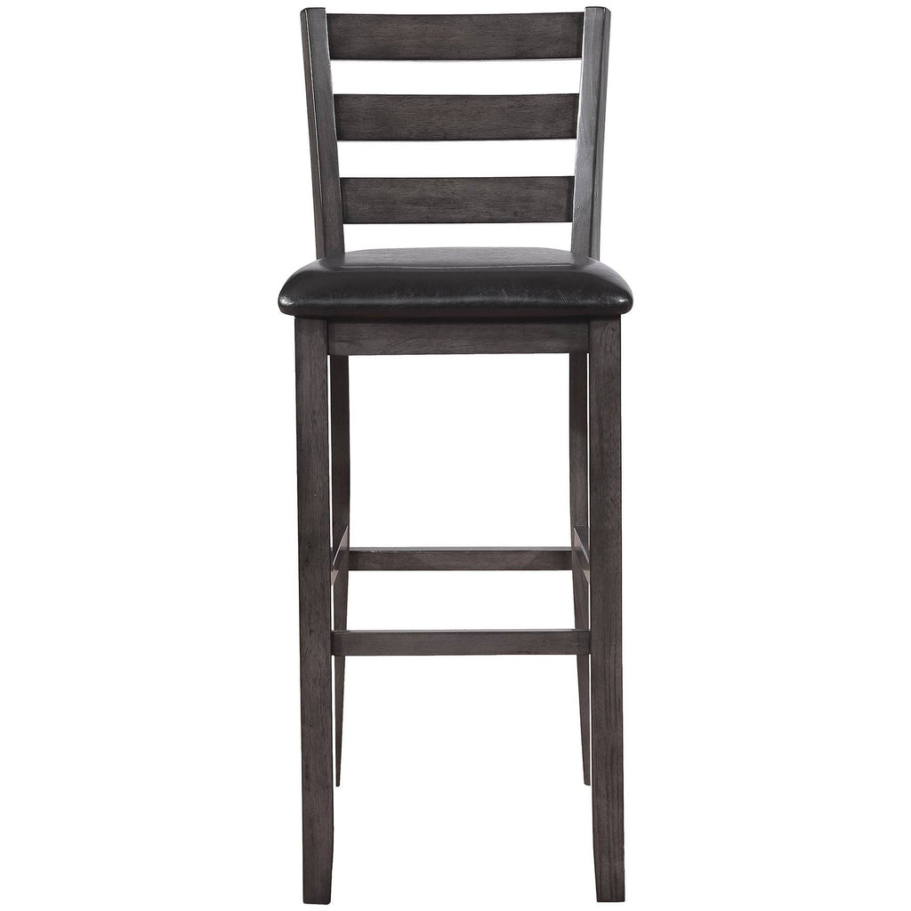 Black/Brown Upholstered Bar Stool Set of 2 P517