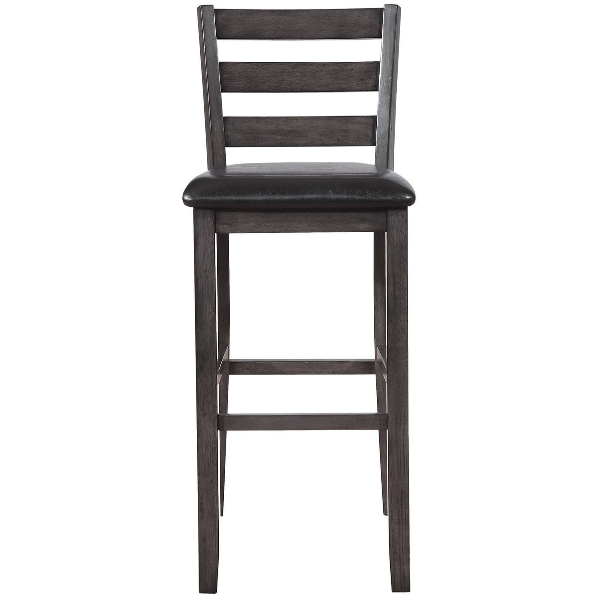 Black/Brown Upholstered Bar Stool Set of 2 P517