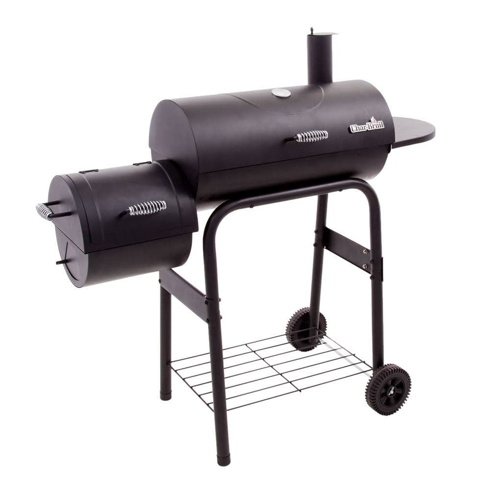 Black Offset Charcoal Smoker U580587