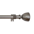 Decorative Telescopic Metal Curtain Rod, 66 to 120 Inches, 3/4 Inch Diameter, Dark Nickel T732