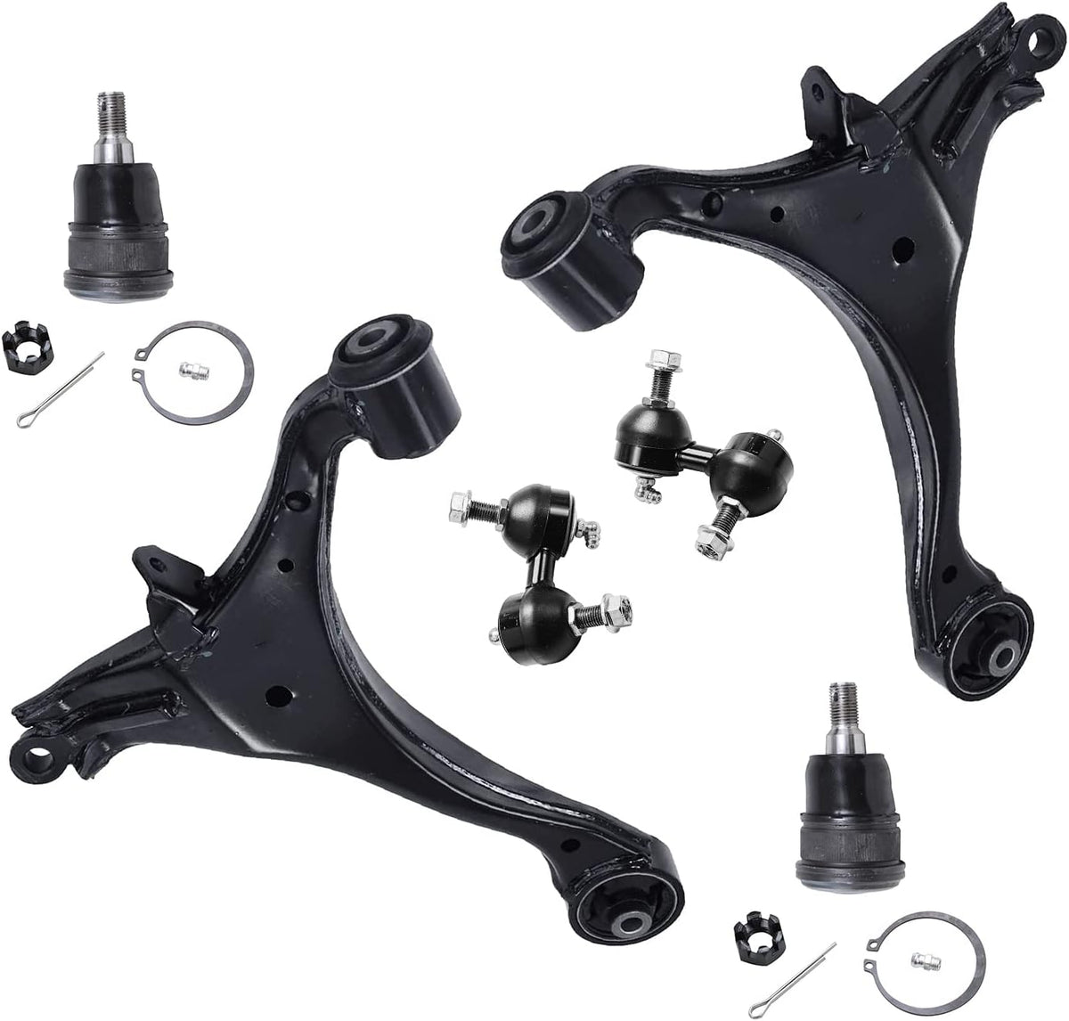 Front Lower Control Arm Assembly with Ball Joints and Sway Bars 6pc Set U649