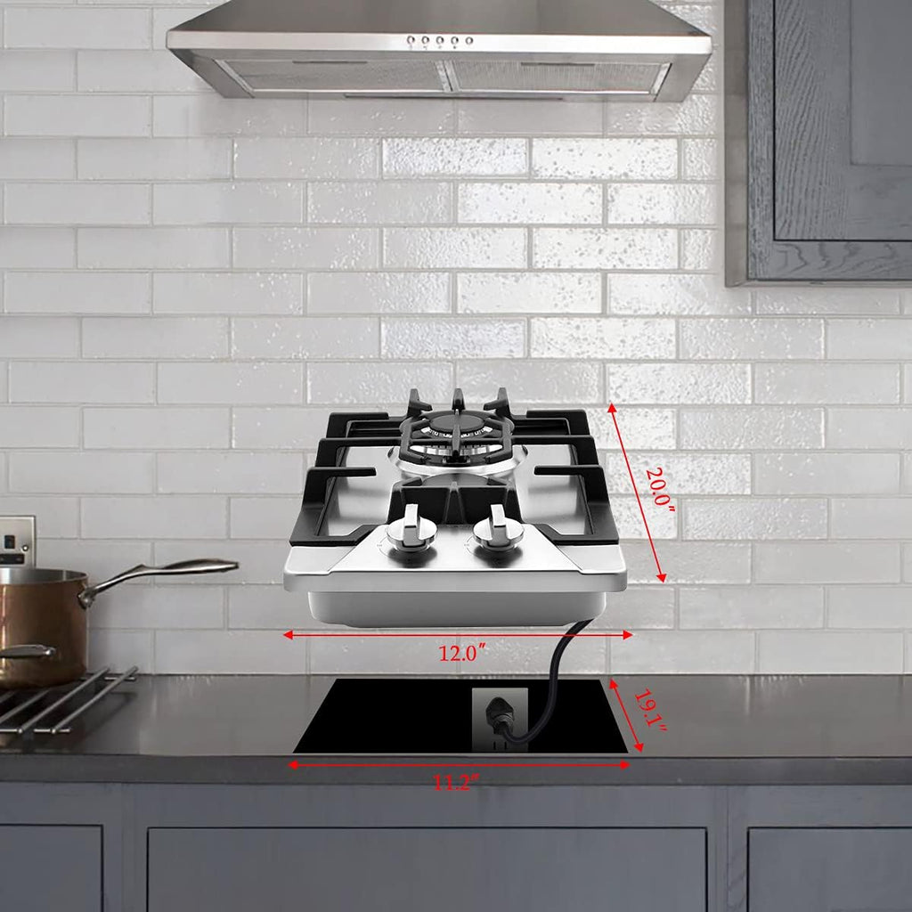 2 Burner Stainless Steel Gas Cooktop A630