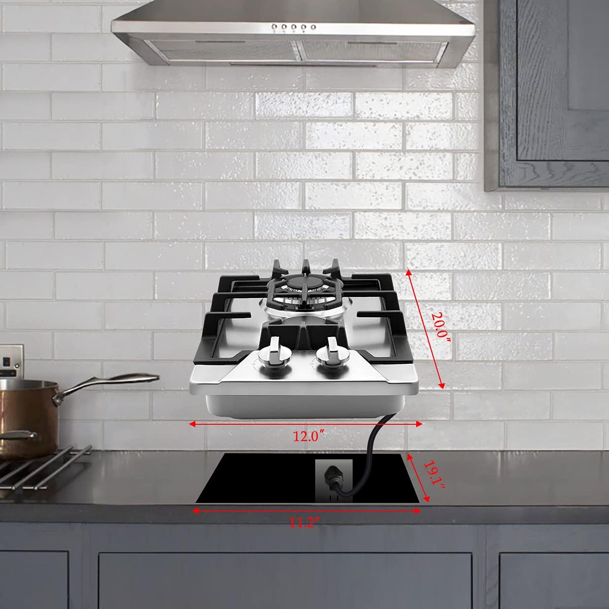 2 Burner Stainless Steel Gas Cooktop A630