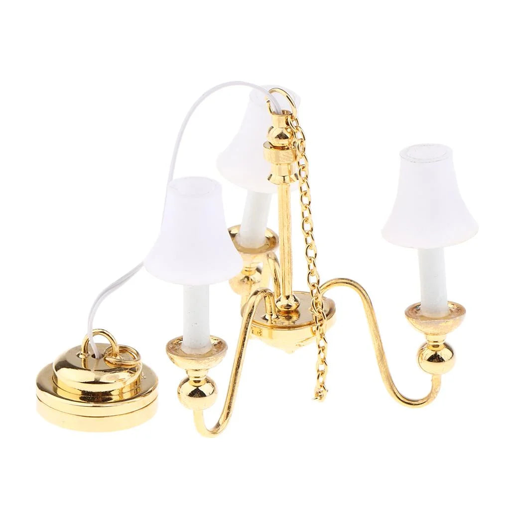1/12 Miniature Ceiling LED Lamp with Button Battery Y27280