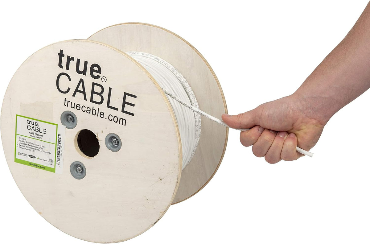 Cat6 Plenum 500ft Green 23AWG 4 Pair Solid Bare Copper Bulk Ethernet Cable X666
