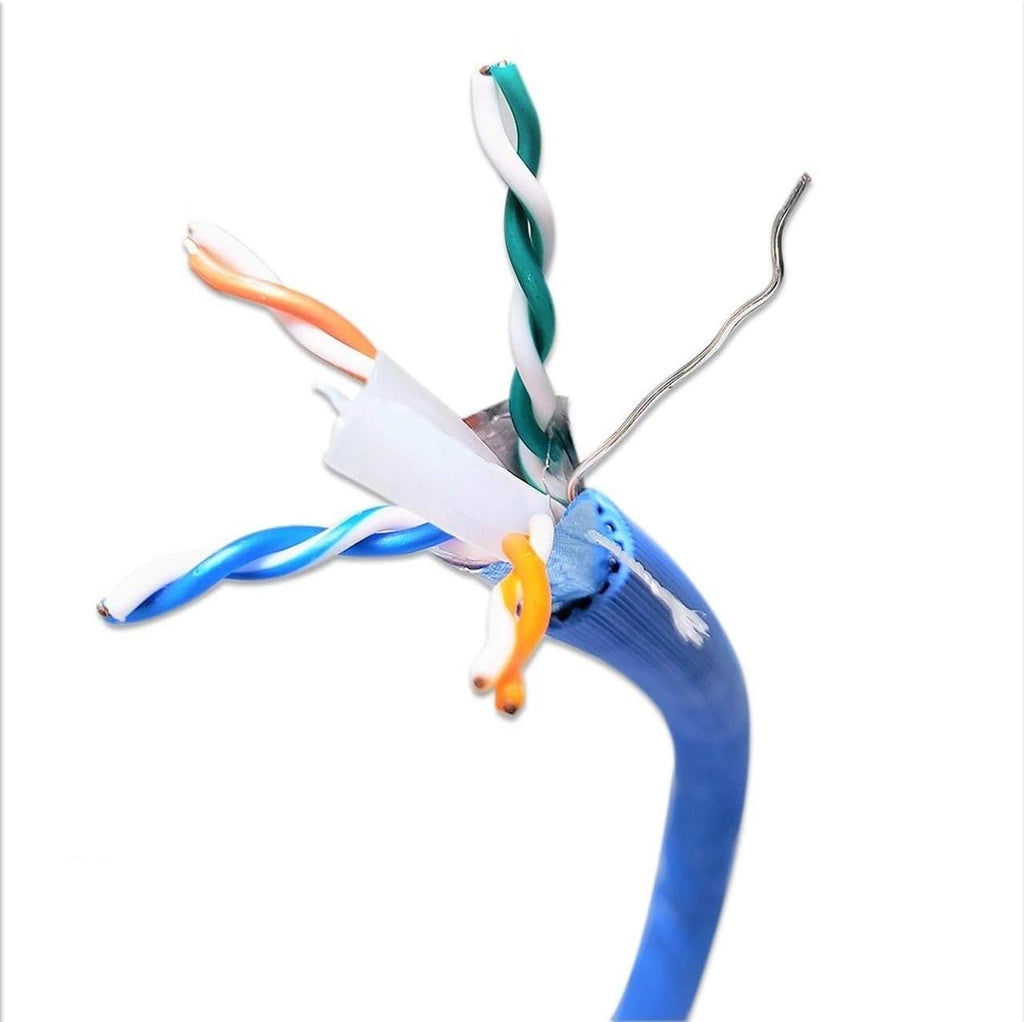 250 Feet CAT 6A Solid STP Bulk Ethernet Cable Blue M98321