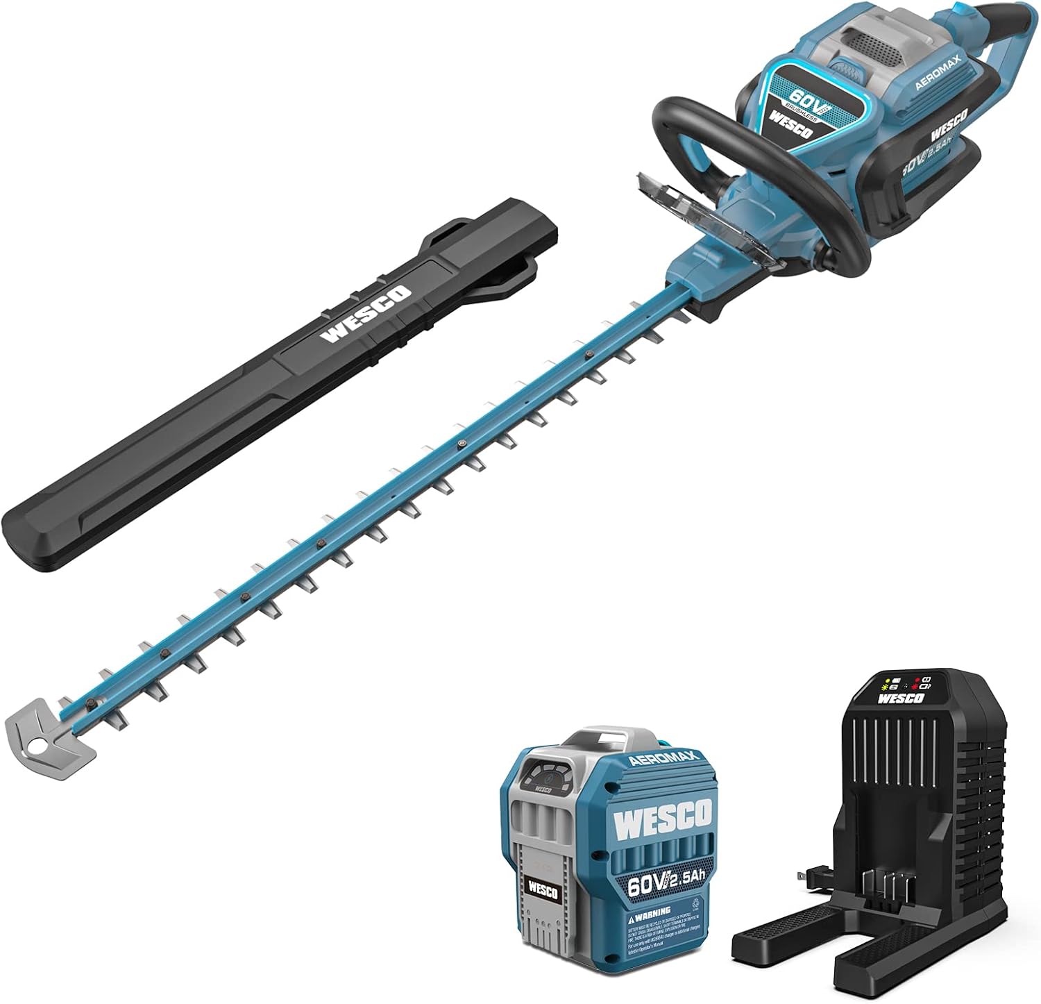 20V Cordless Hedge Trimmer, 20-Inch Dual Action Blade, 2.0Ah Li-ion Battery and Charger Included Y452