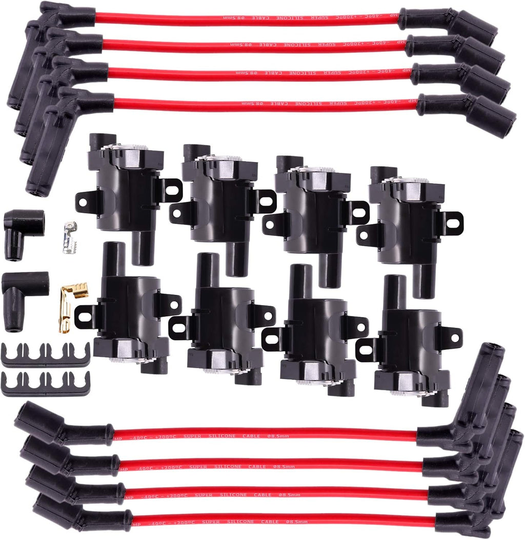 8 Pack Ignition Coil UF262 with Spark Plug Wires G97913