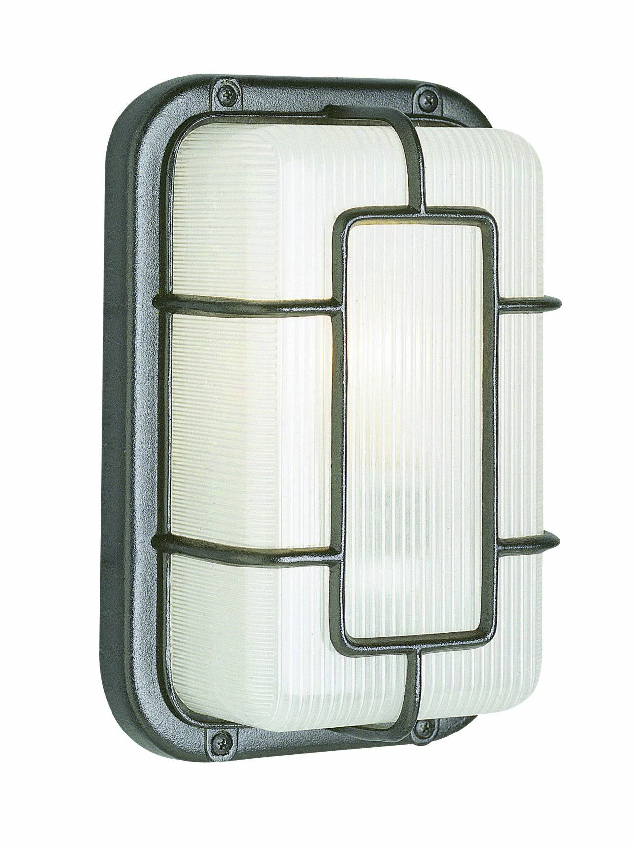 Satin Aluminum 1 Light Bulkhead J89429