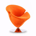 Orange Velvet Swivel Accent Chair W91139