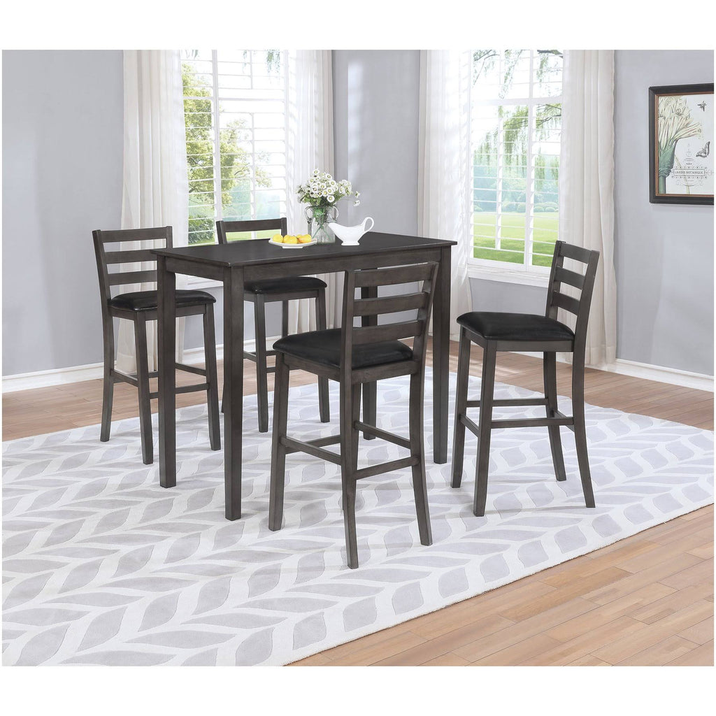 Black/Brown Upholstered Bar Stool Set of 2 P517