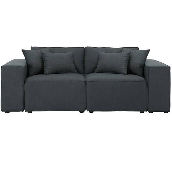 Dark Grey Linen Loveseat M71894