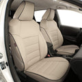 Black with Red Piping Leatherette Car Seat Covers X4600