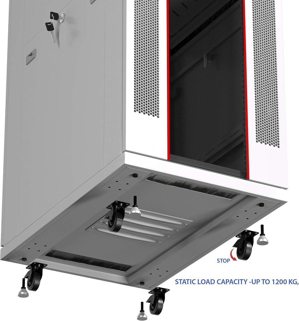 27U Free Standing Network Rack Cabinet Light Grey P2991