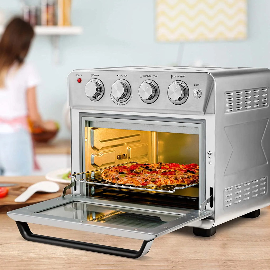 Silver Air Fryer Toaster Oven Combo Q527974