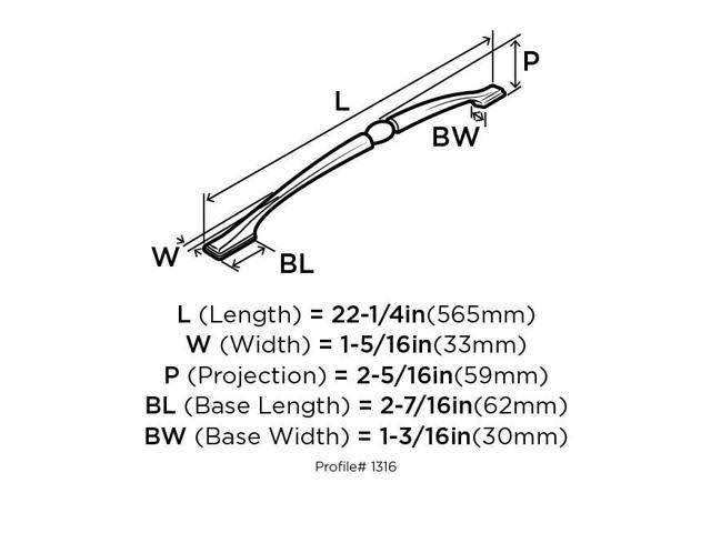 Satin Nickel Appliance Pull F296