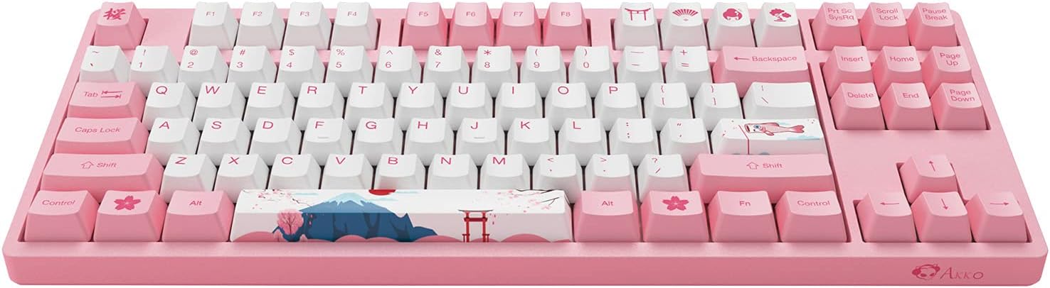 Pink Wired Gaming Mechanical Keyboard with PBT Keycaps L98276
