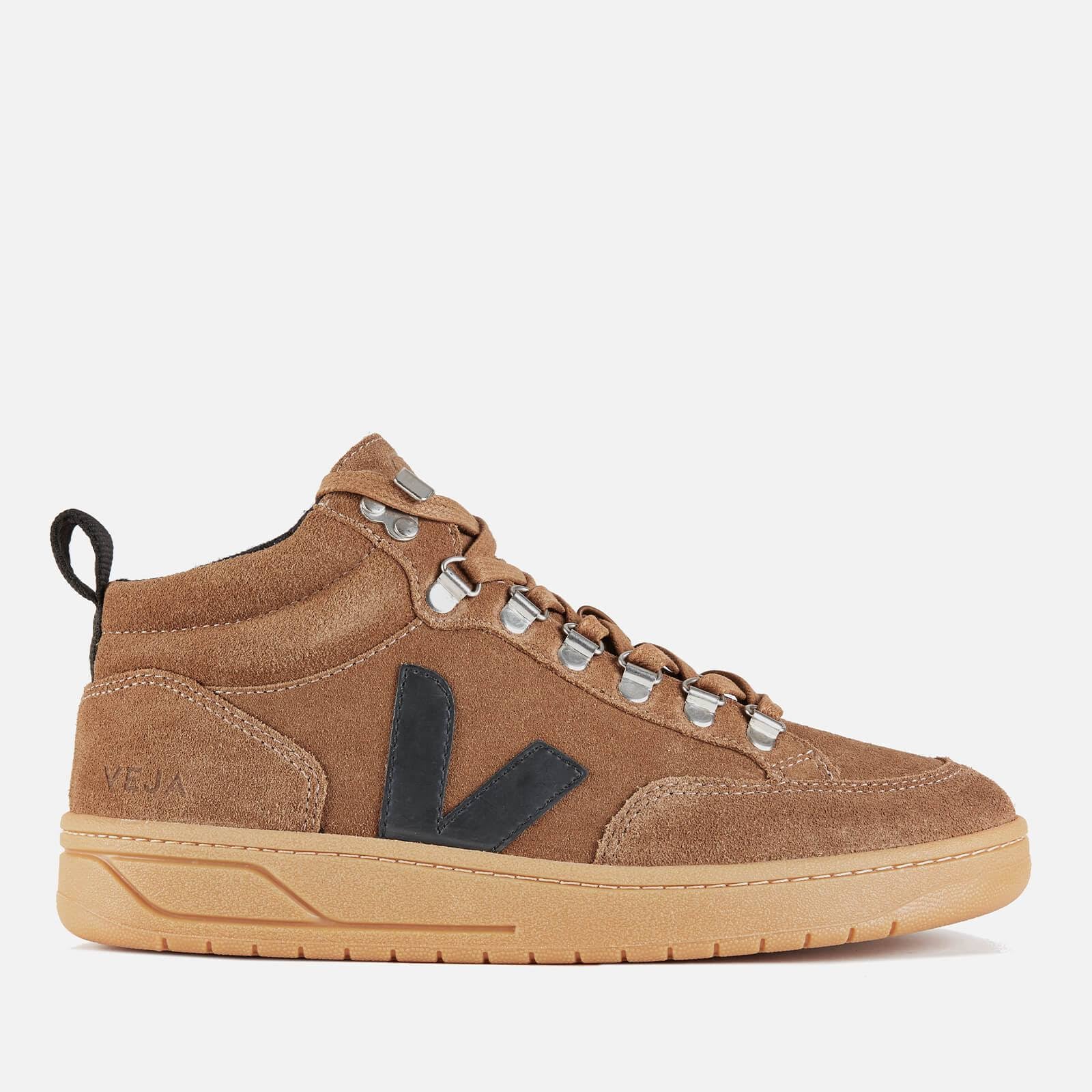 Suede Brown Black High Top Trainers U275651