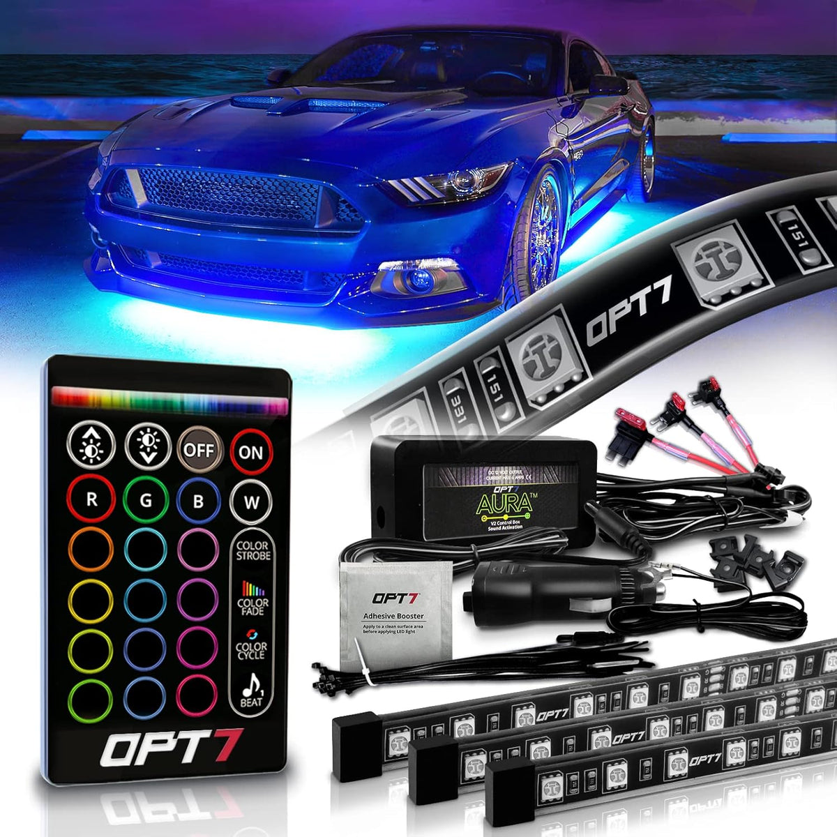 2 x 48 inch + 2 x 36 inch Multi-Color Waterproof LED Light Strips I4954