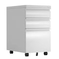 White 3-Drawer Mobile Vertical Filing Cabinet F857