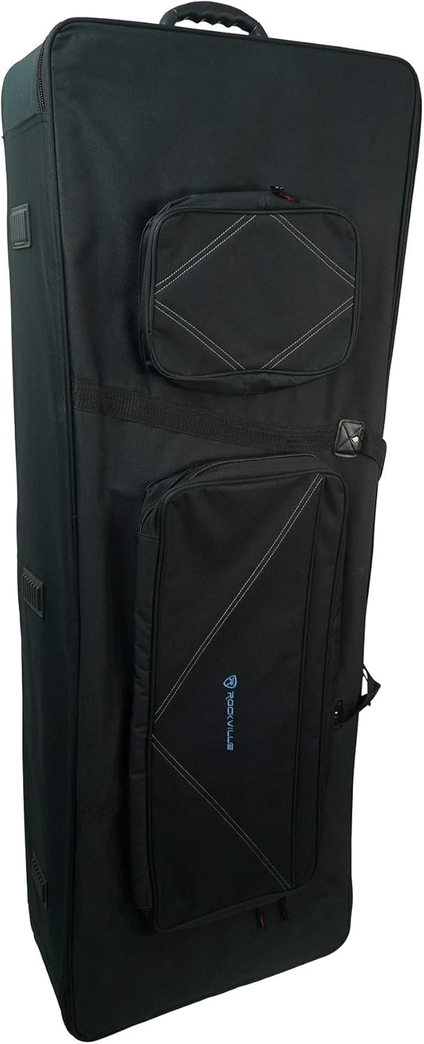 Rolling Bag 61 Slim Keyboard Case with Wheels and Large Pocket Z62584