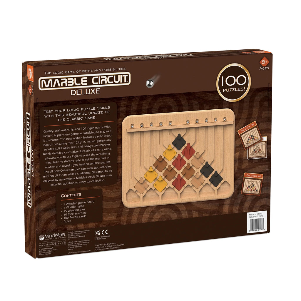 Marble Circuit Deluxe Game - 100 Puzzles - Logic Game M17653