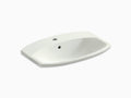 Dune Drop-In Bathroom Sink with Single Faucet Hole J924372