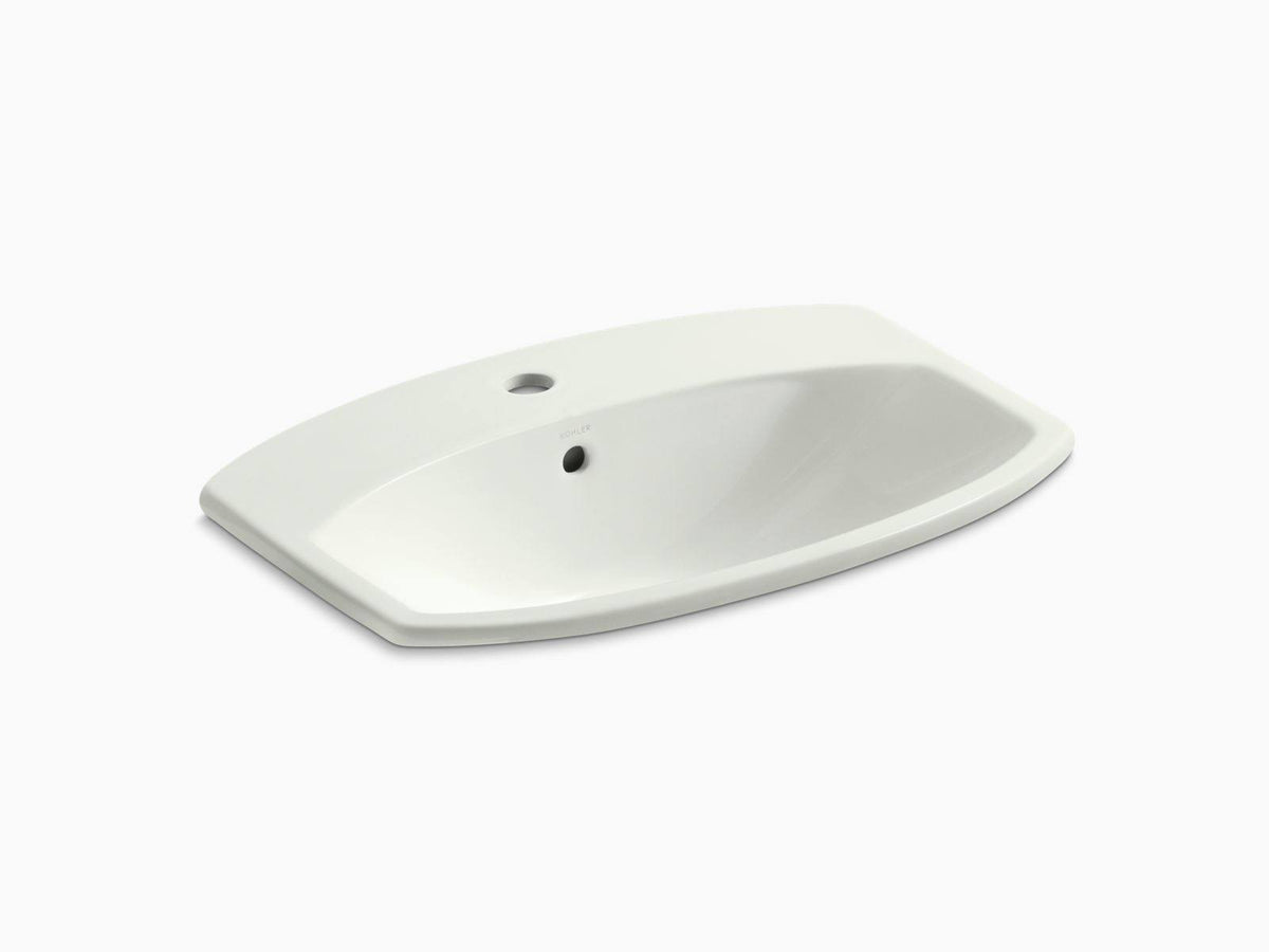 Dune Drop-In Bathroom Sink with Single Faucet Hole J924372