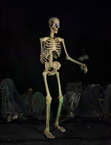 8ft Towering Skeleton with Posable Arms Moving Jaw A602