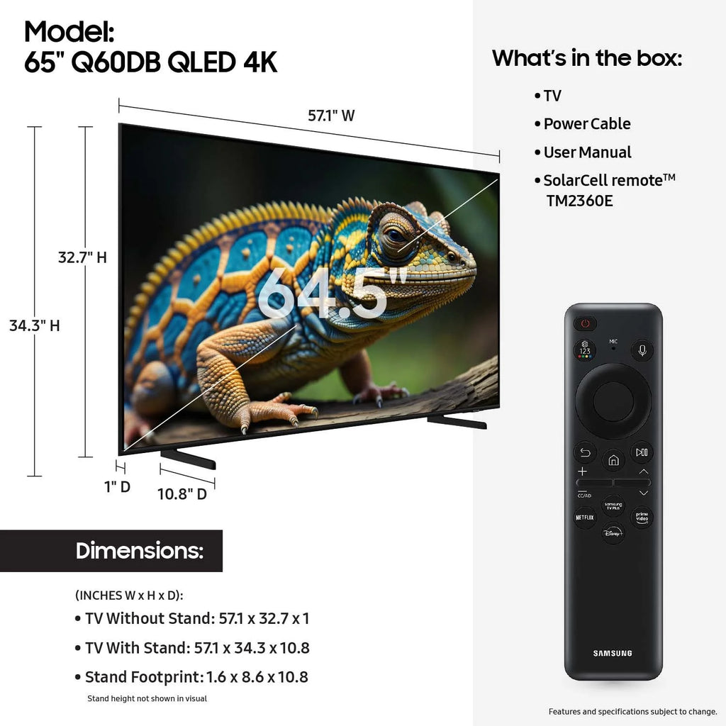 65" Class QLED 4K Smart TV V14013