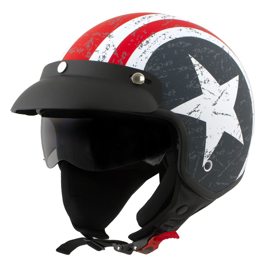 Large Open Face Motorcycle Helmet J913