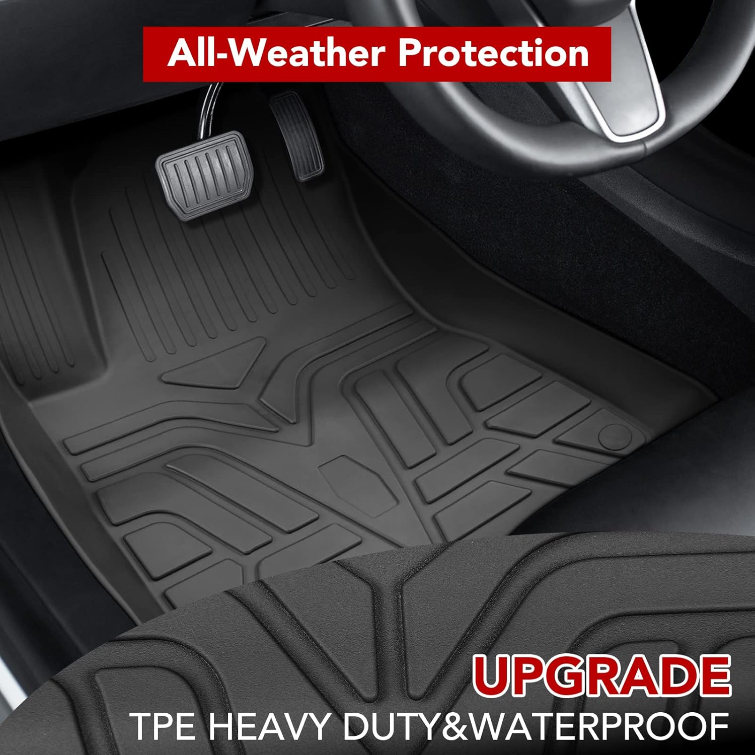 TPE All-Weather Floor Mat Set for Model 3 2021 2022 C285062