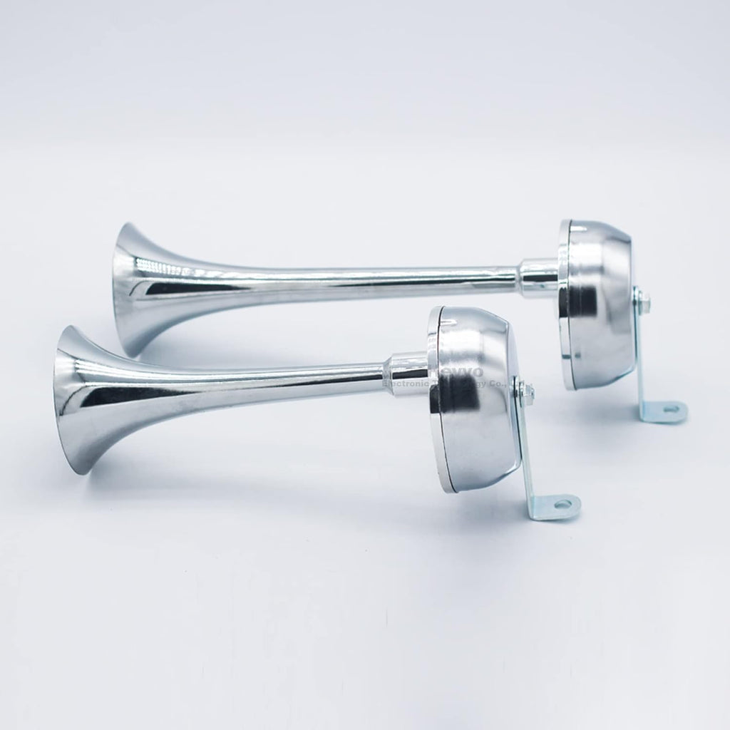 12V Stainless Steel Dual Trumpet Train Horn Kit U567584