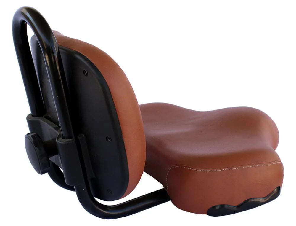 Brown Bicycle Seat with Backrest Beach Cruiser Bike Seat Y219766