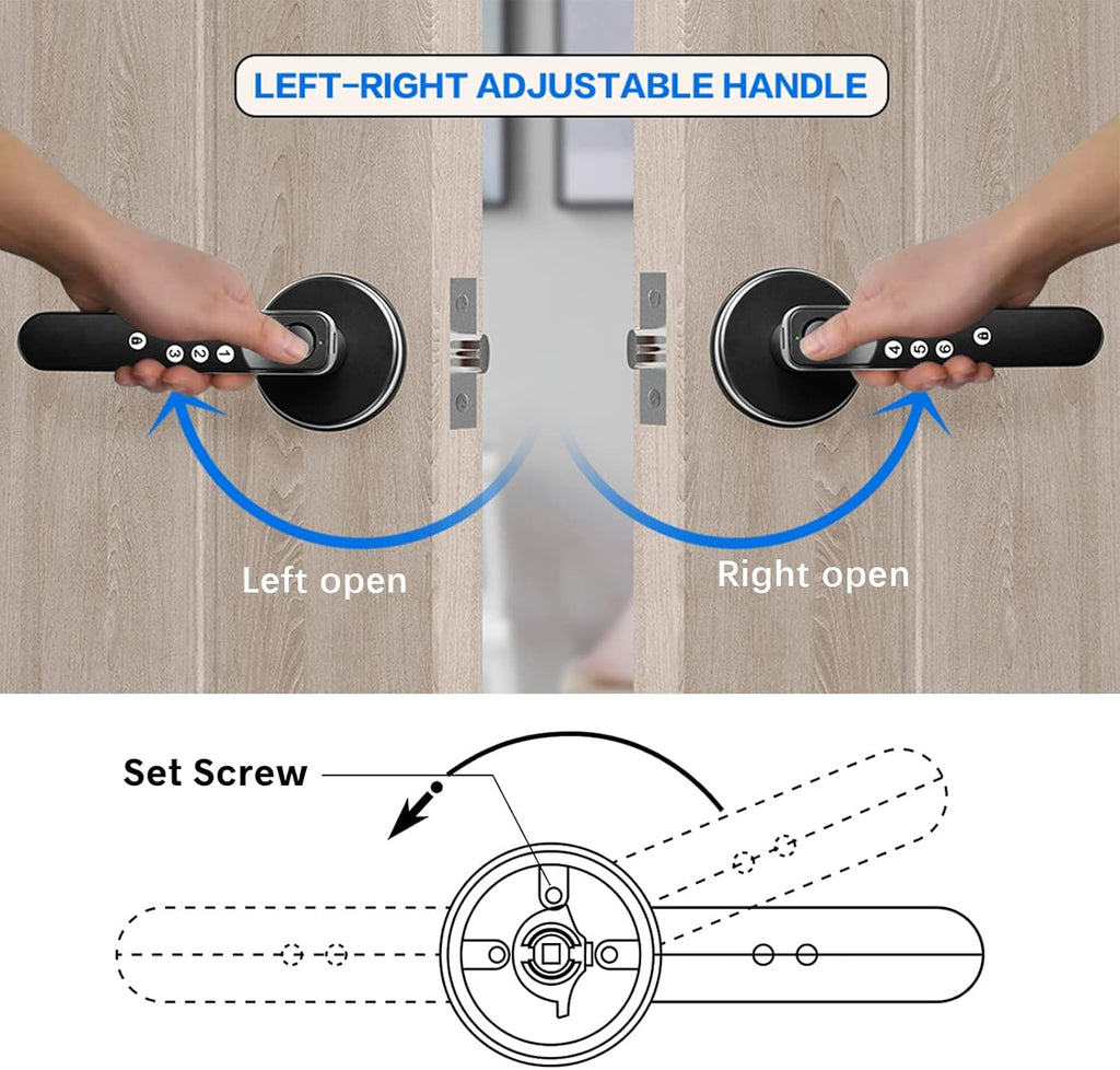 Biometric Keyless Entry Door Lock with Silicone Keyboard, Pack of 2 P427915
