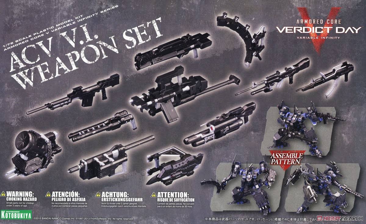 1/72 Scale Armored Core Weapon Set Kit K8919