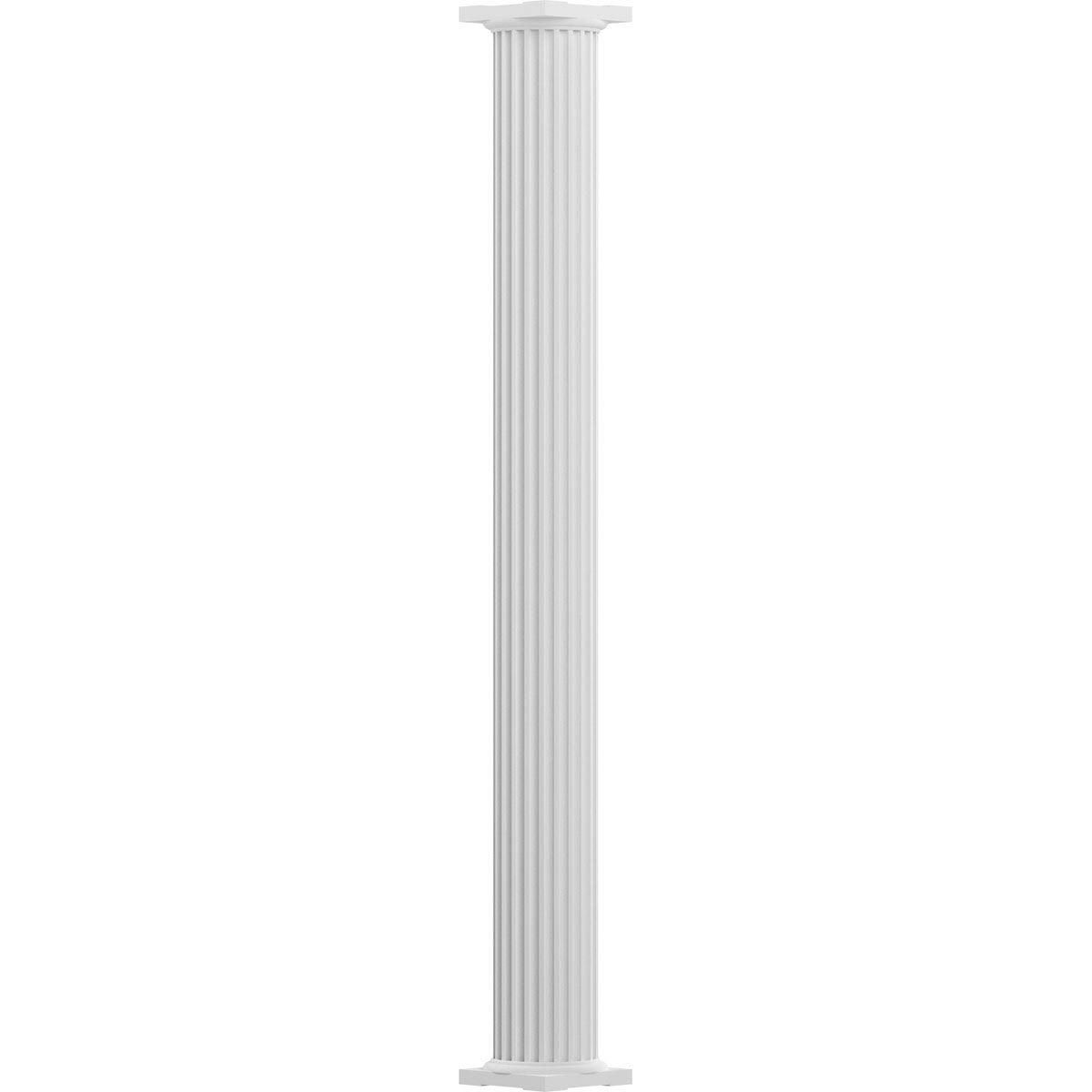 6x22 x 9& Endura-Aluminum Column, Round Shaft, Non-Tapered, Fluted A508504