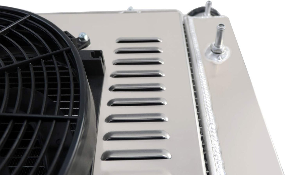 4 Row Core Radiator with Fan Shroud and Relay Kit Z4200