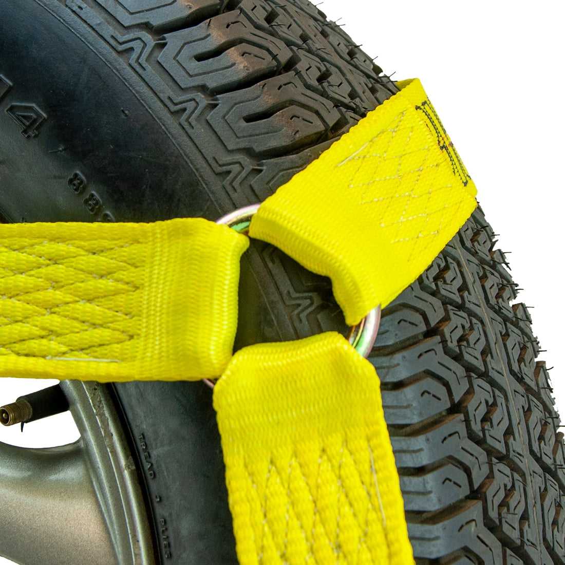 Car Tie Down 4 Pack Flat Hooks Classic Yellow 3300 Lbs SWL J14450