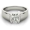 18K White Gold Plated Solitaire Engagement Ring 925 Sterling Silver M270