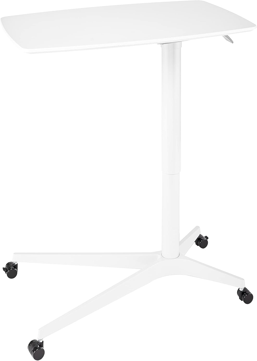Black Mobile Rolling Height Adjustable Cart Table with Wheels Y15473