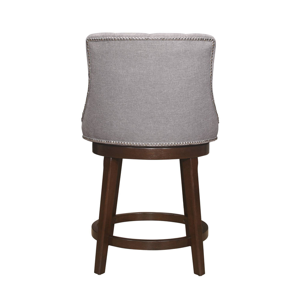 Gray Fabric Swivel Counter Height Stool M1736