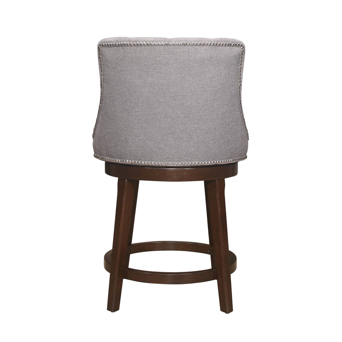 Gray Fabric Swivel Counter Height Stool M1736