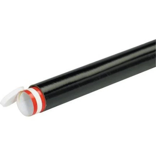 Mailing Tubes with Caps, 3x24, Black, 24/CS G1458